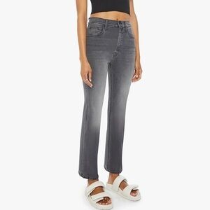 MOTHER 26 Mid-Rise Dazzler Ankle Jeans in Lighting Up Lanterns Gray
